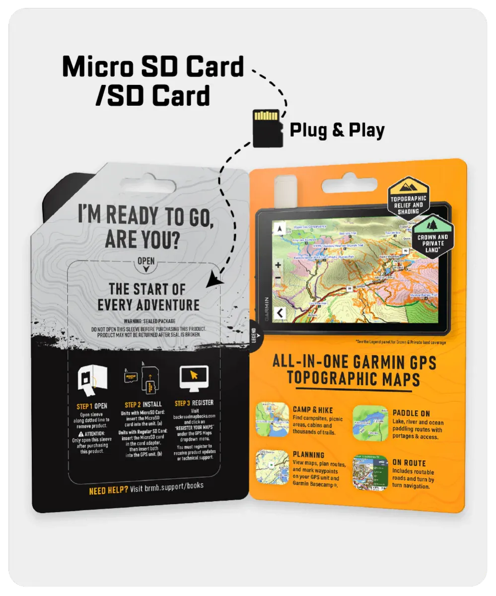 Alberta Backroad GPS Map (8GB SD Card) | Garmin Compatible Navigation