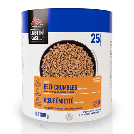 Mountain House Freeze Dried Ground Beef in #10 can packaging