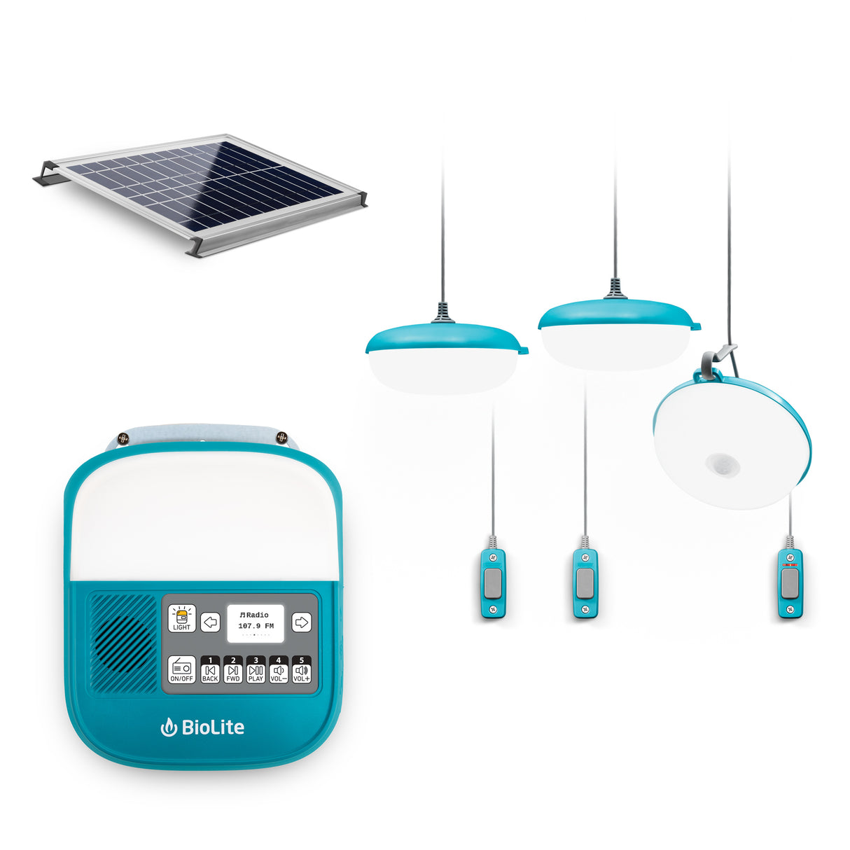BioLite Solar Home 625+ control box with integrated outputs