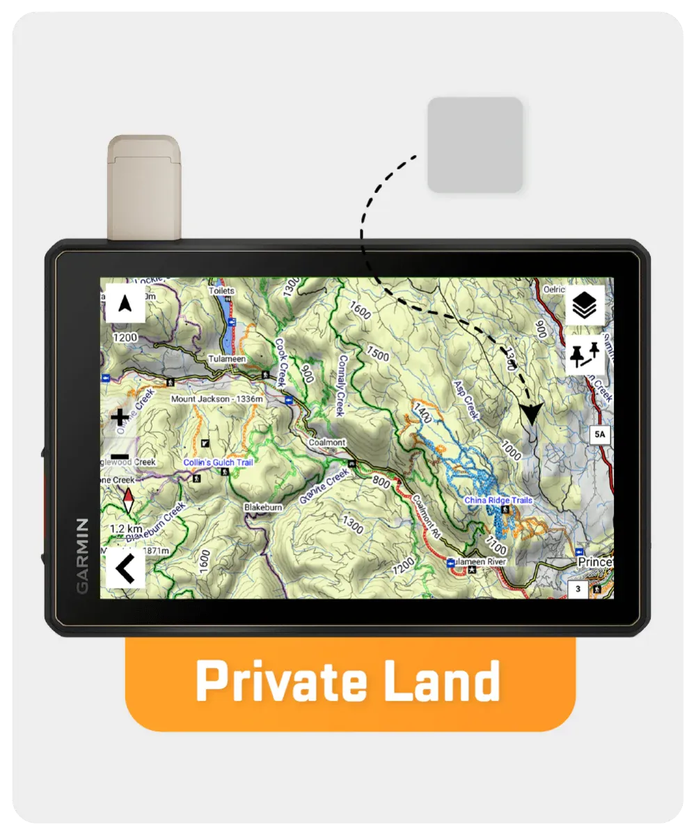 British Columbia Backroad GPS Map (8GB SD Card) | Garmin Compatible Navigation