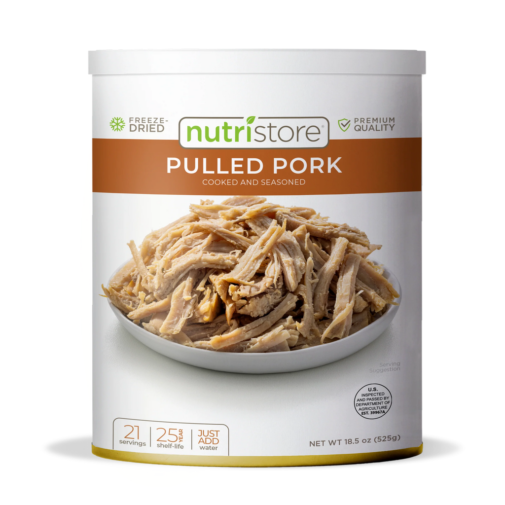 10 Can Nutristore Freeze Dried Pulled Pork — Canadian Preparedness