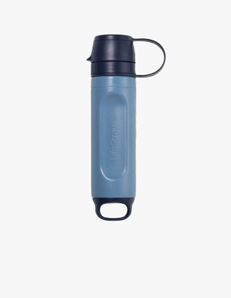 LifeStraw Peak SOLO water filter beside a backpack