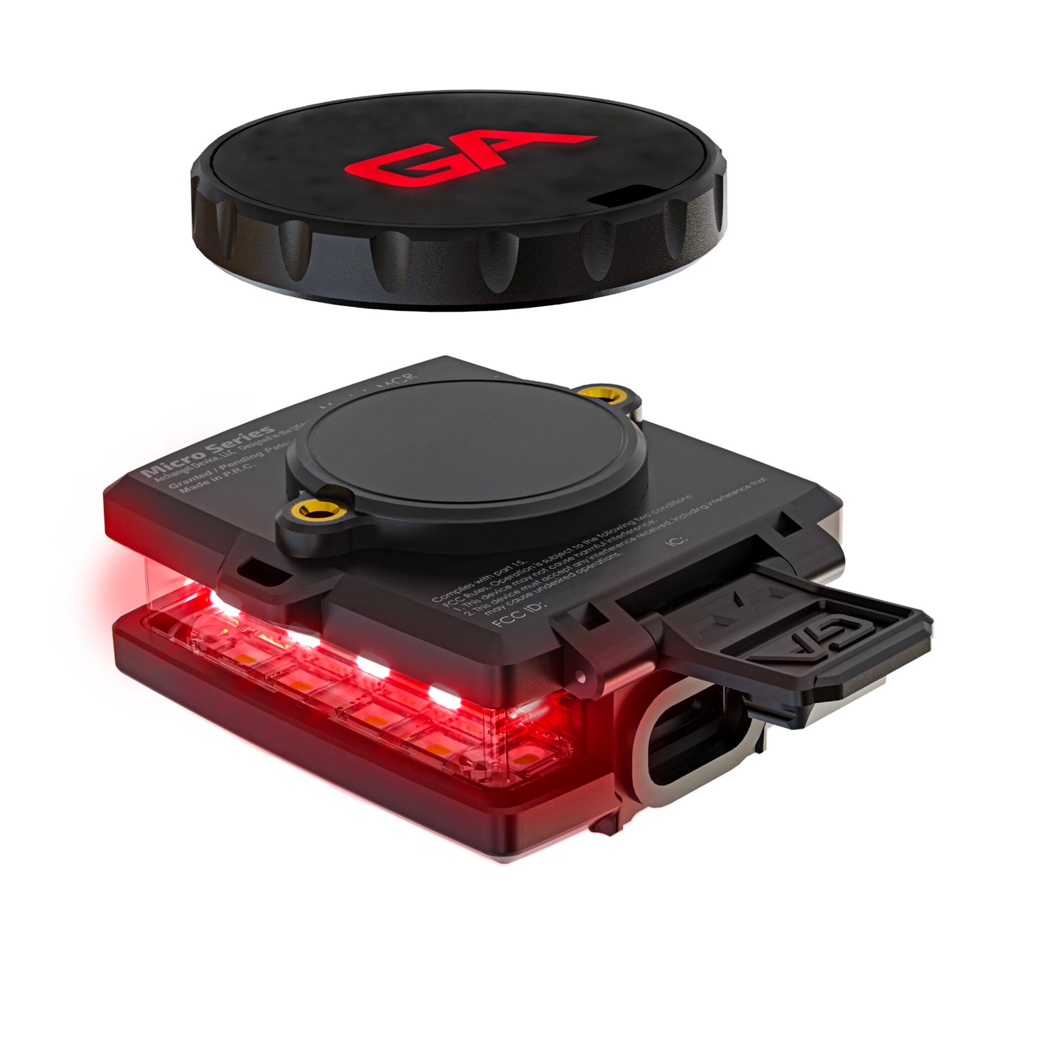 Guardian Angel Micro Series Wearable Safety Light (White/ Red)