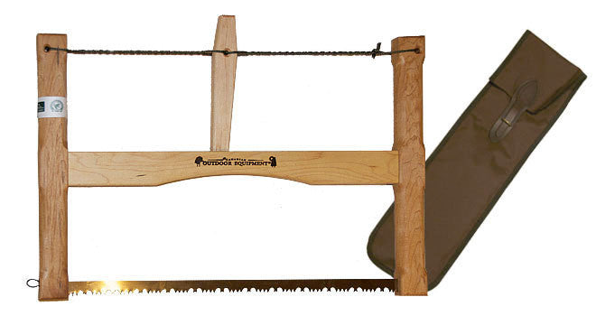 Maple Bucksaw w/ Sheath & Leather Strap