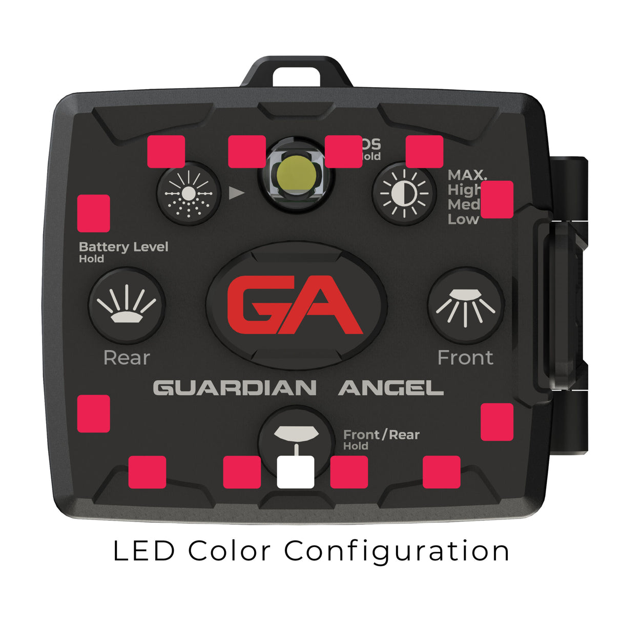 Guardian Angel Micro Series Wearable Safety Light (Red/Red)