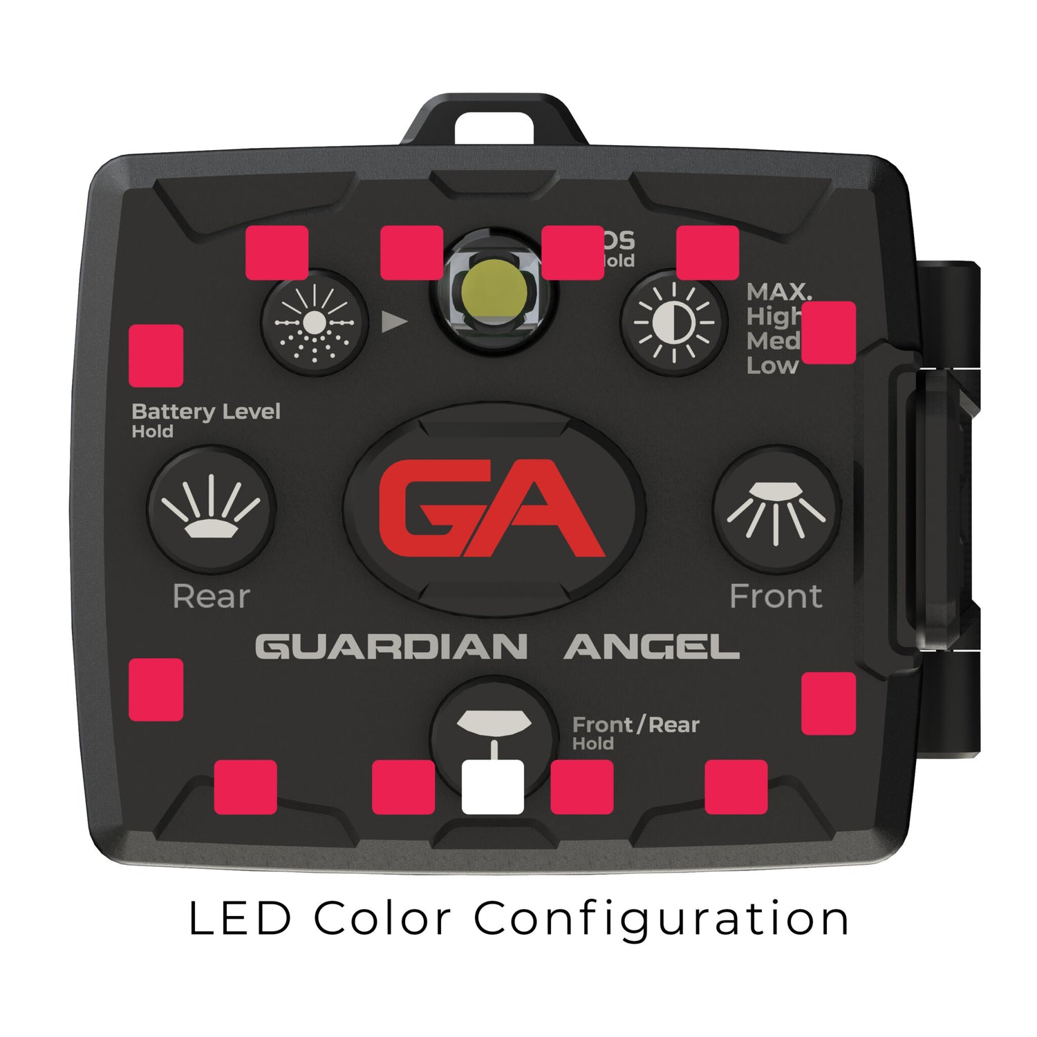 Guardian Angel Micro Series Wearable Safety Light (Red/Red)