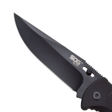 SOG Salute Tactical Folding Knife - Black Oxide