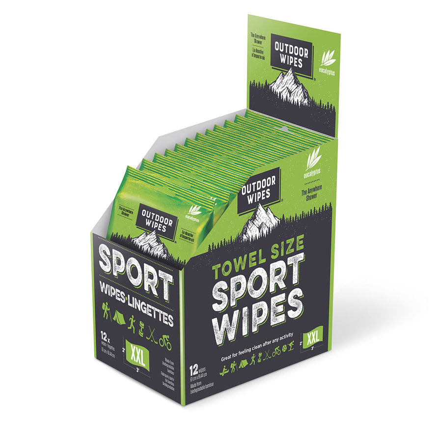 Outdoor Sport Wipes – XL & XXL Biodegradable Body Wipes