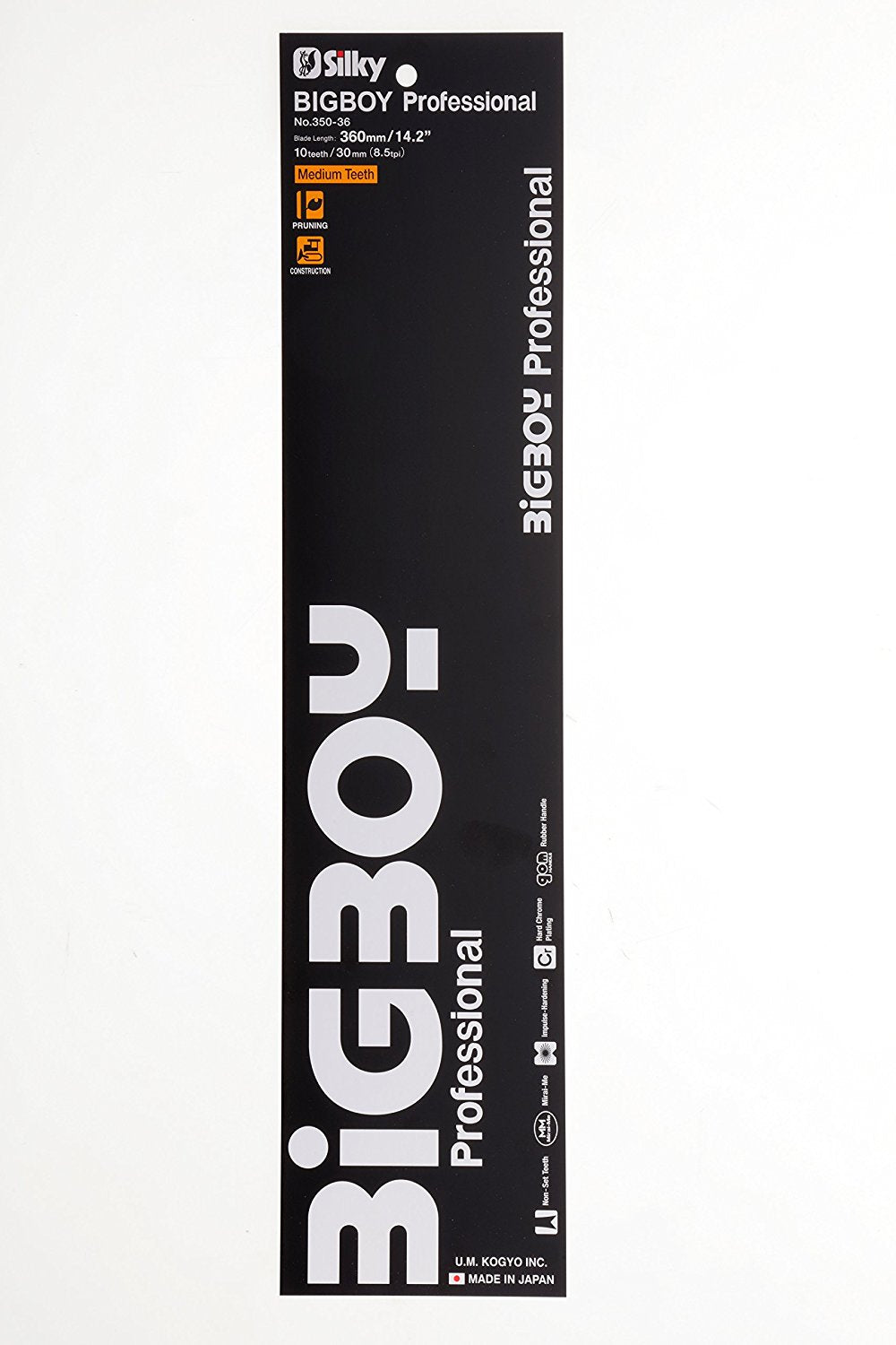 Back of Product packaging of the BIGBOY 2000 Medium Teeth with Title 'BIGBOY Professional'