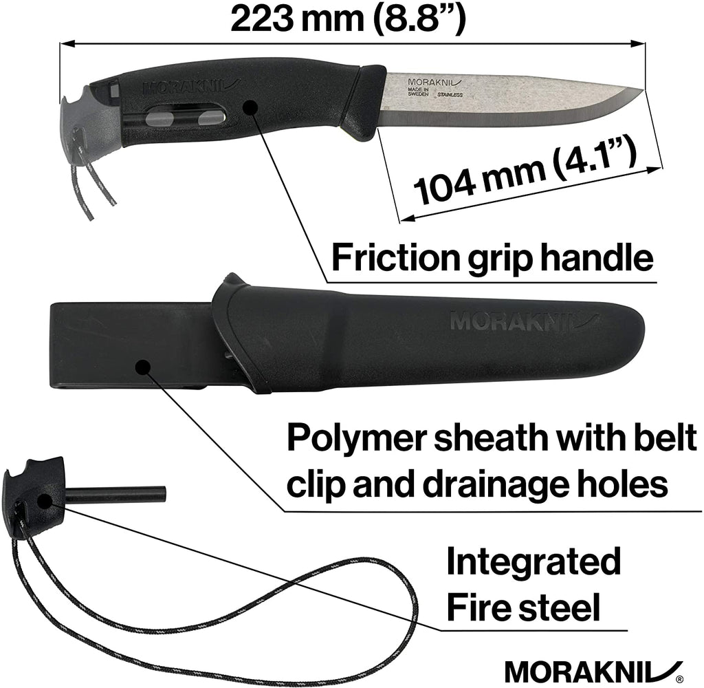 MORAKNIV lightweight steel Fire Starter 11859 camping outdoor fire steel black
