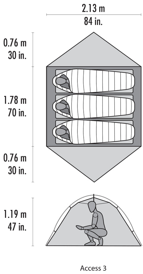 MSR Access 3-Person Tent | 4-Season | Ultralight & Quick Setup