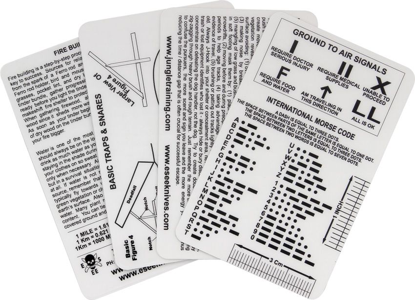 ESEE Izula Gear Survival Tips Card Set