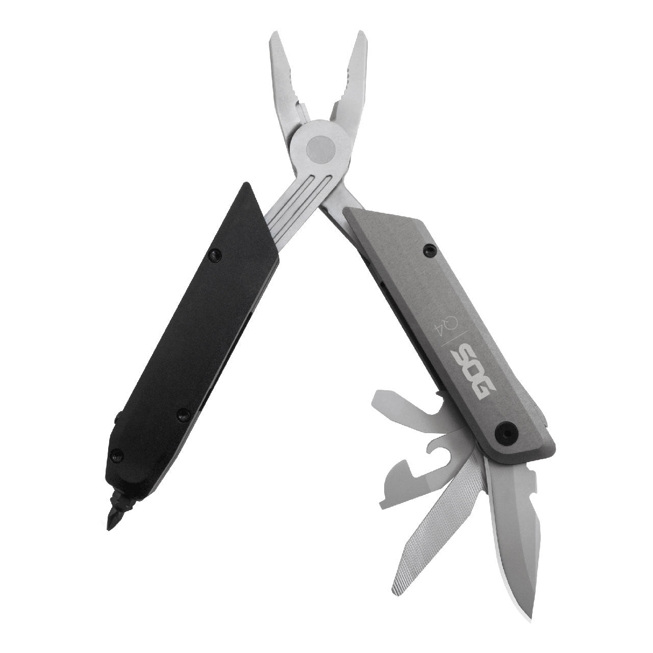 SOG Baton Q4 Multi-Tool | 10 tools + 12pc Hex Bit Kit. (ID1031-CP)