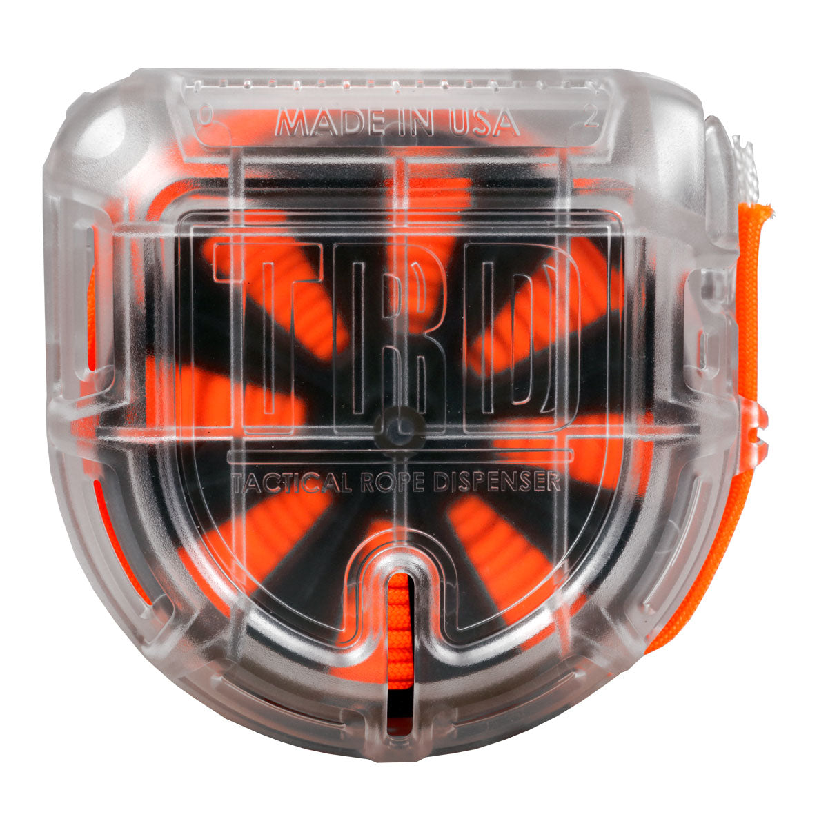 Close-up of transparent TRD cutting blade in action