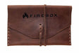 5 Inch Brown Leather case for the Firebox protable folding camp stove.