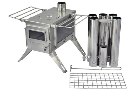 Winnerwell Nomad VIEW 1G Medium Wood Stove with accessories