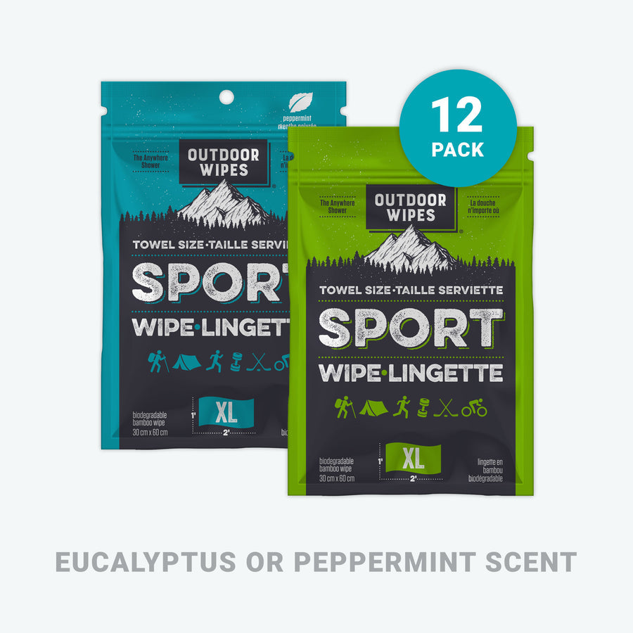 Outdoor Sport Wipes – XL & XXL Biodegradable Body Wipes