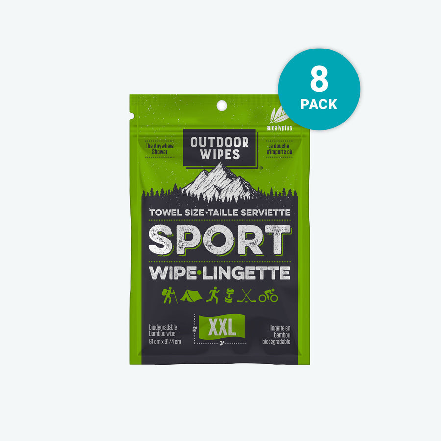 Outdoor Sport Wipes – XL & XXL Biodegradable Body Wipes