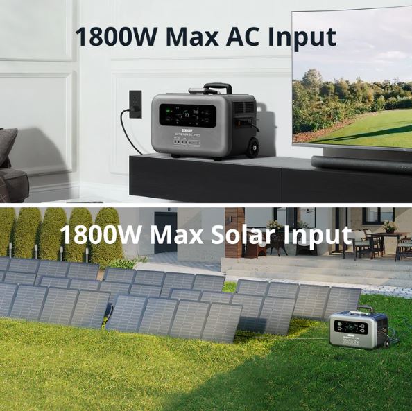 Zendure SuperBase Pro 1500 Portable Power Station 1800w Max input