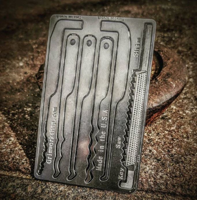 Grim Workshop Survival Key Card Lock Pick Set