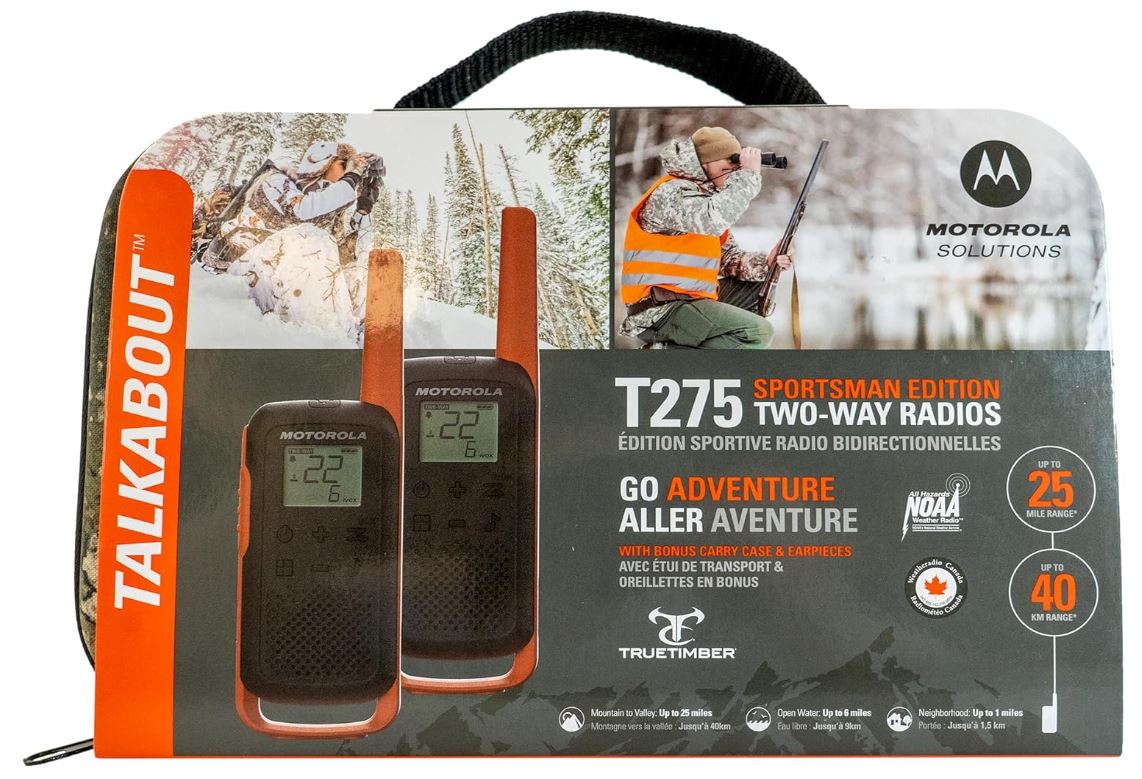 Motorola Talkabout T275 SPORTSMAN Walkie Talkie (2 Pack)