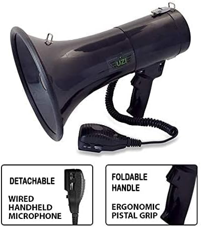 UZI 50-Watt Megaphone with Siren