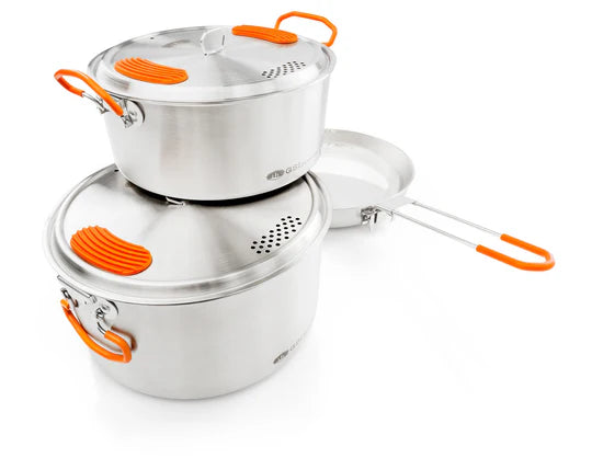 GSI Glacier Stainless Base Camper Cookware Set