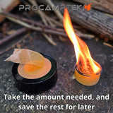 Procamptek Fire Strip Roll | 50-Foot Wax-Infused Fire Starter