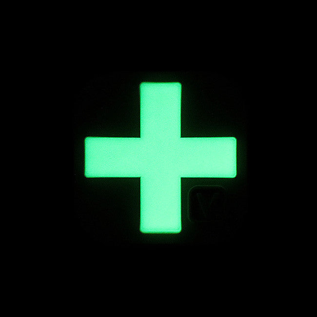 Vanquest Medical Cross 1" x 1" Glow-In-The-Dark Patch