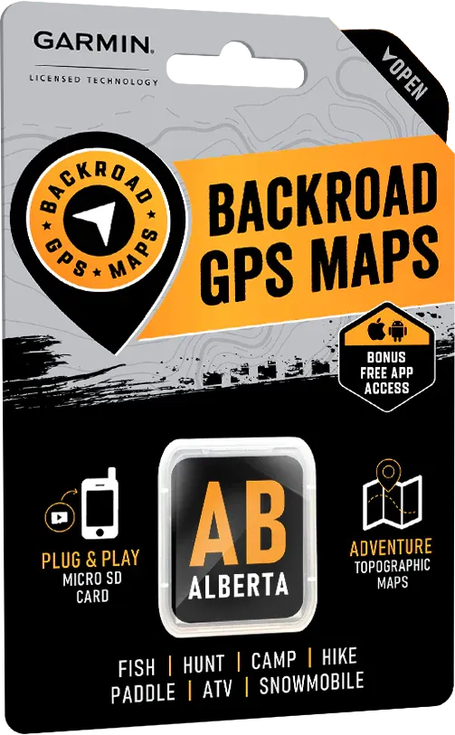 Alberta Backroad GPS Map (8GB SD Card) | Garmin Compatible Navigation