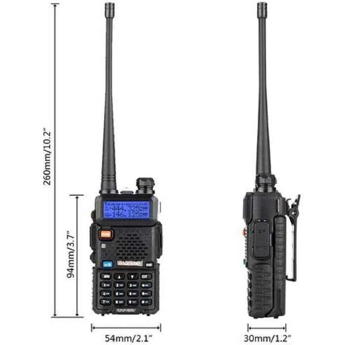 BAOFENG UV-5R Dual Band Two Way Radio (Black), 144-148MHz & 420-450MHz