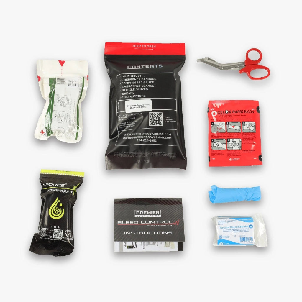 Premier BLEED CONTROL KIT - CELOX with First Aid Essentials