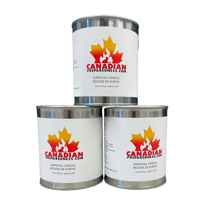 Canadian Preparedness Emergency Survival Candle - 60 Hours