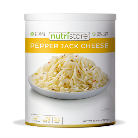 Nutristore Freeze Dried Pepper Jack Cheese #10  Can