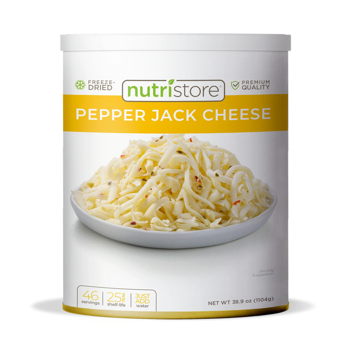 Nutristore Freeze Dried Pepper Jack Cheese #10  Can
