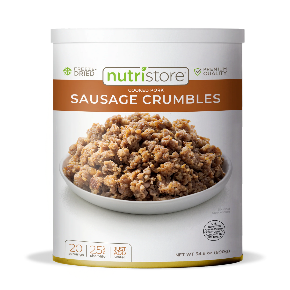 Nutristore Freeze Dried Sausage Crumbles - #10 Can – Canadian Preparedness