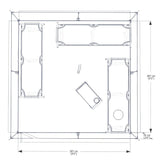 Inside Diagram for Esker Classic 2 Winter Hot Tent- 10'x10'