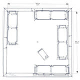 Inside Diagram for Esker Classic 2 Winter Hot Tent- 12'x12'