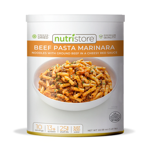 Nutristore Freeze Dried Beef Pasta Marinara Can