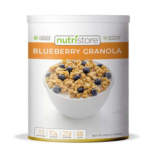 Nutristore Freeze Dried Blueberry Granola 1.86 lb Can