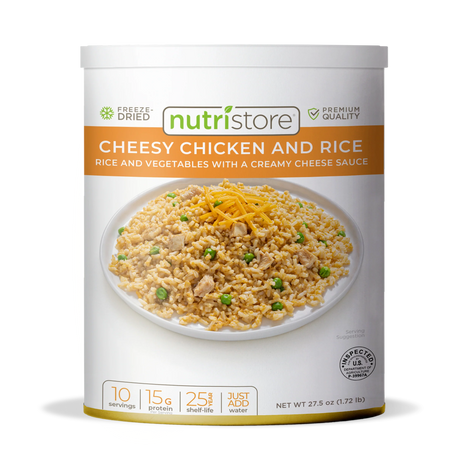 Nutristore Freeze Dried Cheesy Chicken and Rice Can