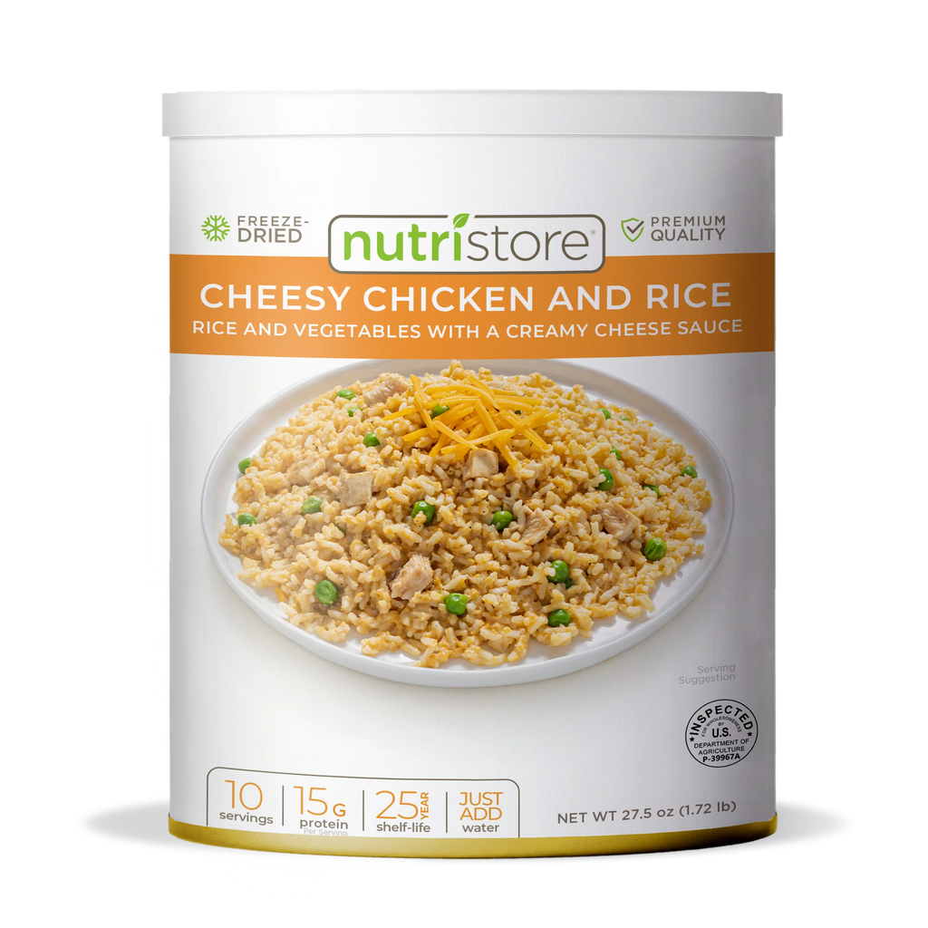 Freeze Dried 10 Can Cheesy Chicken and Rice Nutristore — Canadian