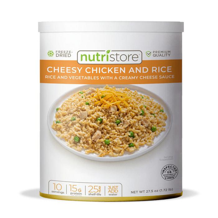 Nutristore Freeze Dried Cheesy Chicken and Rice Can