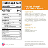 Nutristore Freeze Dried Chicken Alfredo Nutrition Facts