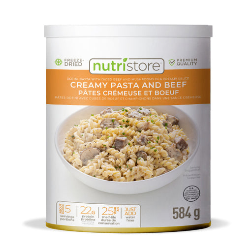 Nutristore Freeze Dried Creamy Pasta and Beef Can