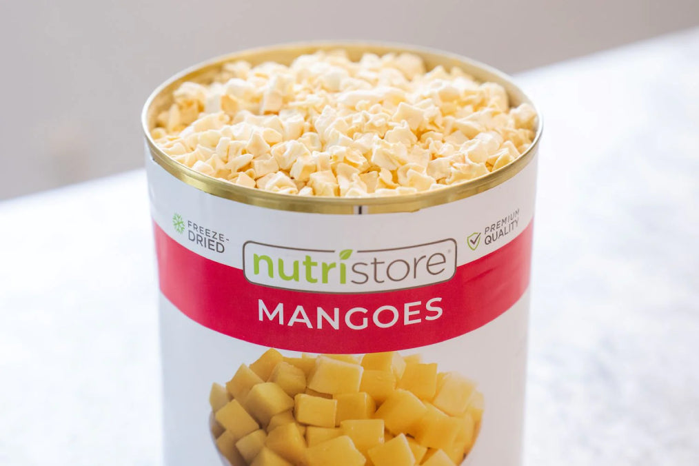 Nutristore Freeze Dried Mangoes in it's #10 Can