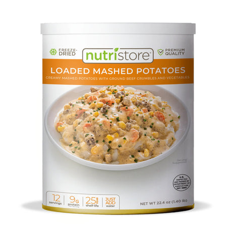 Nutristore Freeze Dried Loaded Mashed Potatoes Can