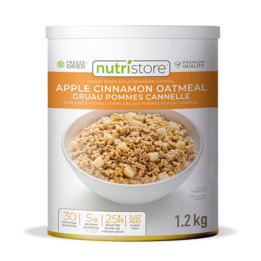Nutristore #10 Can Freeze Dried Apple Cinnamon Oatmeal