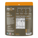 Peak Refuel- Creamy Peaches and Oats Nutrition Facts