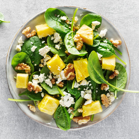 Nutristore Freeze Dried Pineapple in spinach salads